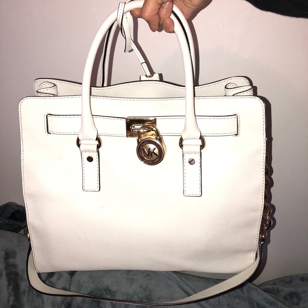 Michael Kors White Hamilton Bag